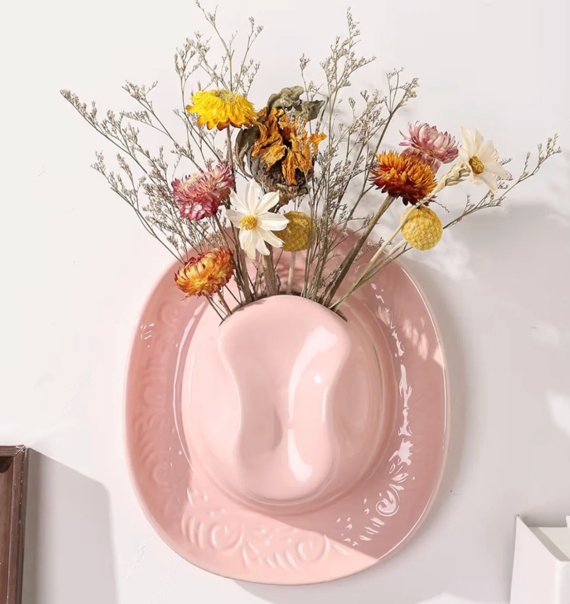 Cowgirl Hat Flower Vase